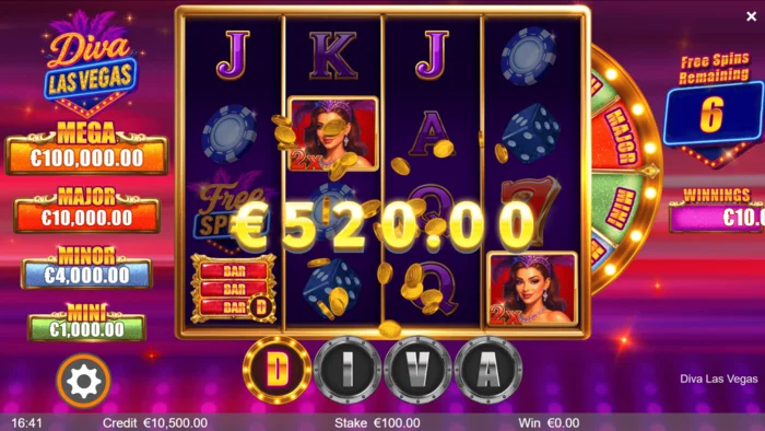 Diva Las Vegas - vindende kombination med Wilds
